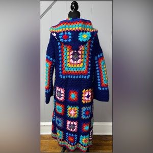 Blue Granny Square Duster